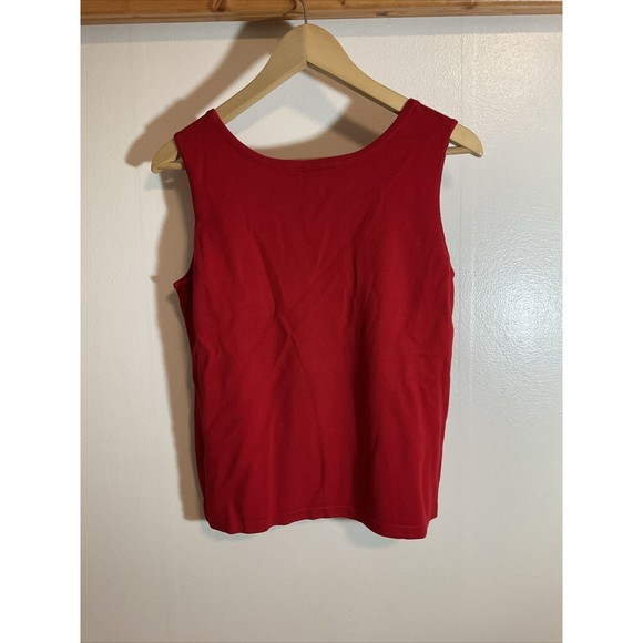 Linea Louis Dell’olio Women’s M Cardigan And Shirt Combo Red Sequin Art to Wear - Picture 9 of 12